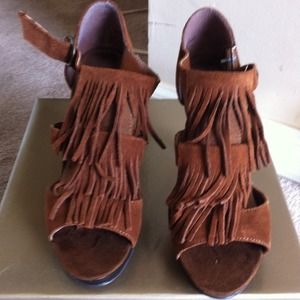Brown fringe Madden Girl sandal