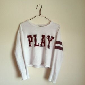 Crop top long sleeved hockey play shirt