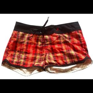 Hurley plaid board or swim shorts