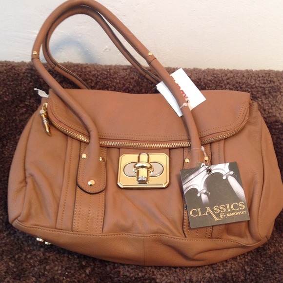 New BMakowsky Cognac Satchel - Picture 2 of 4