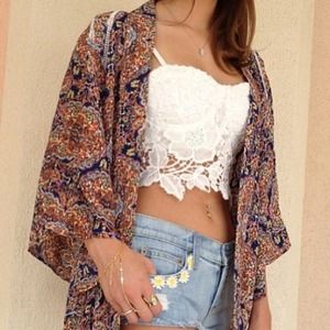 LF White Crop Top size small