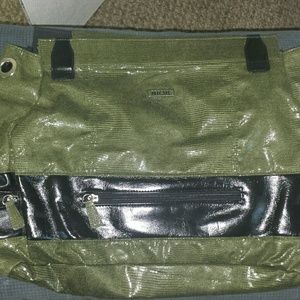 Sparkle Green Prima Bag with three pockets Retired