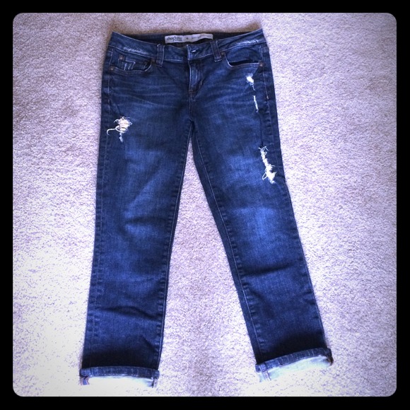 Charlotte Russe Sexy Rolled Crop jeans