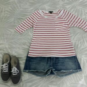 Red striped tee