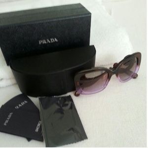 PRADA Baroque sunglasses purple & brown w case