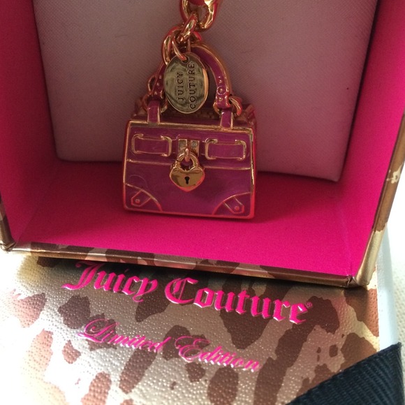 Super cute Pink Kelly bag charm from Juicy