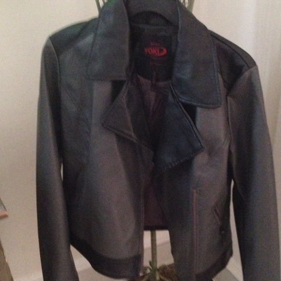 Black & Grey real leather