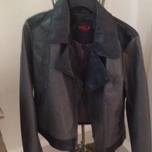 Black & Grey real leather