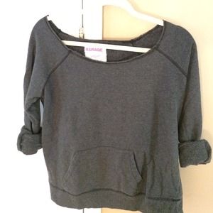 Off the shoulder slouchy sweater