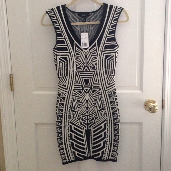Black & White Bodycon Dress