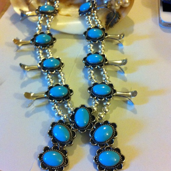 AC Jewelry - Vintage navajo Squash Blossom silver Acnecklace