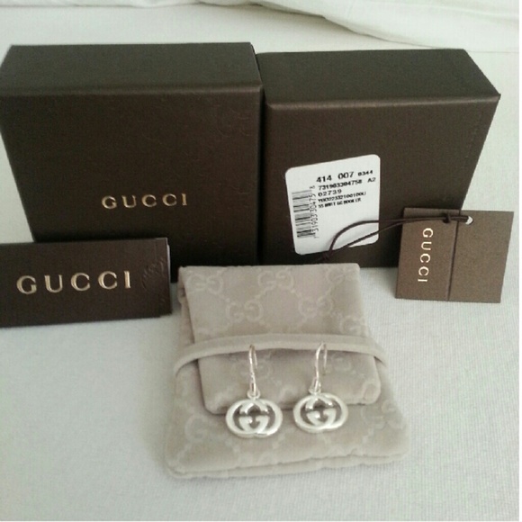 gucci silver drop earrings