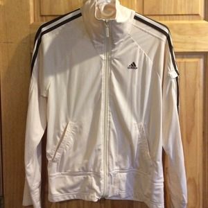 Cream and Brown Adidas track jacket