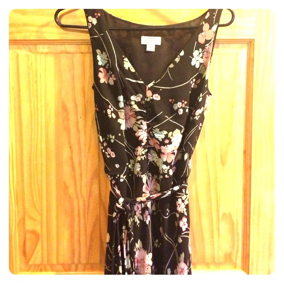 Brown floral Ann Taylor dress