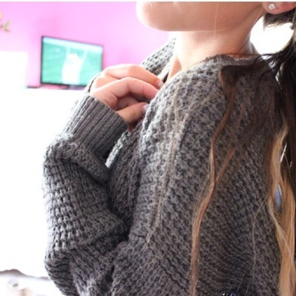 Grey knit sweater