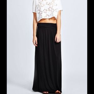 Black maxi skirt