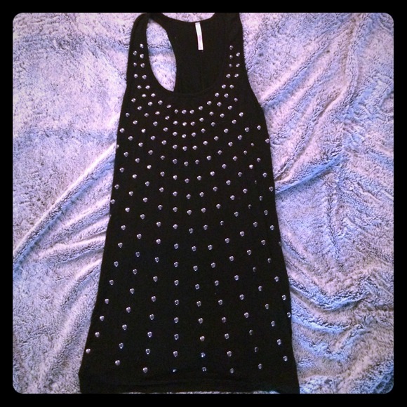 Black studded oversized dress/shirt