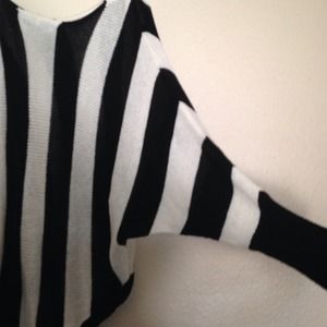 Striped black and white long sleeve