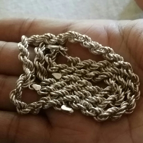 Sold.Sterling silver bracelet. Rope design. - Picture 3 of 4