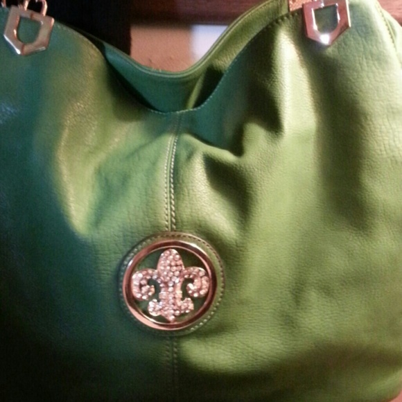 MAJOR REDUCED KELLY GREEN SATCHEL