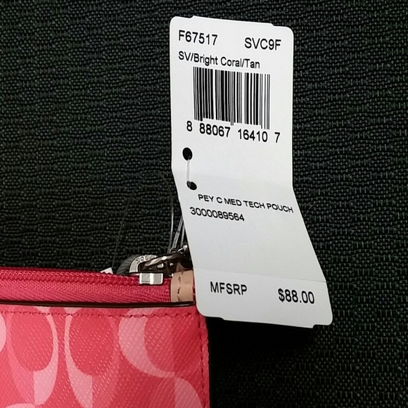 Coach small envelope bag, coral - Picture 2 of 2