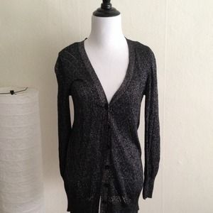 Bling bling black well knit cardigan