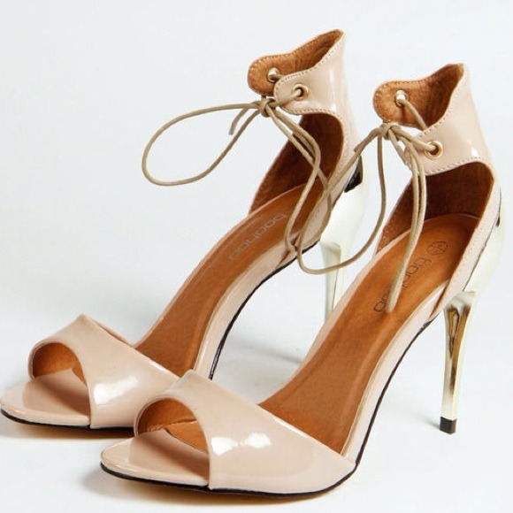 Adorable lace up heels NEVER WORN BEFORE!