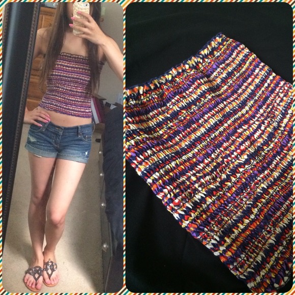 Strapless Tribal Top