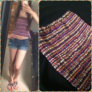 Strapless Tribal Top