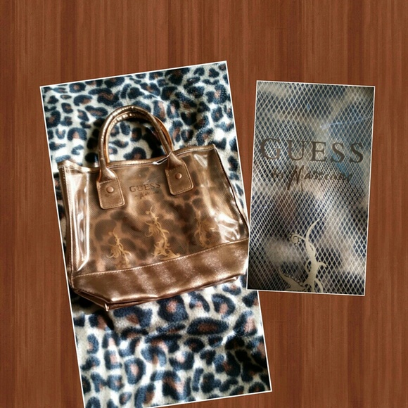 Guess By Marciano Bronze Tote Bag