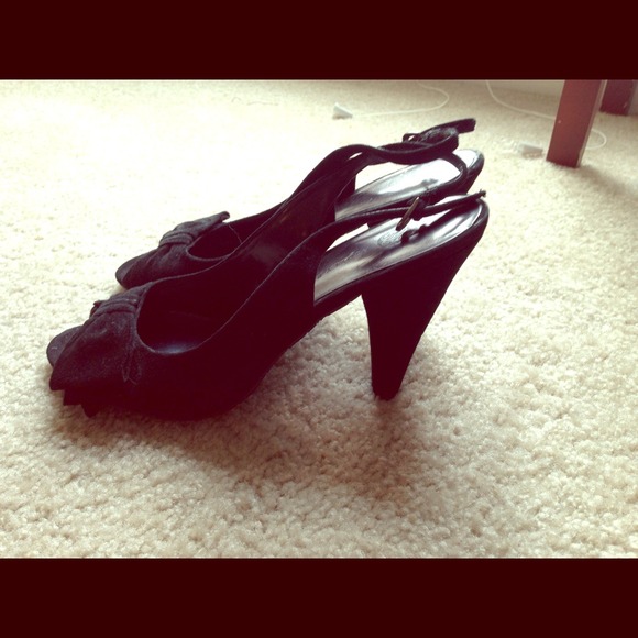 Audrey Brooke black slingbacks.