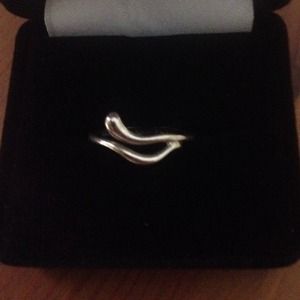 Tiffany and Co. Tear drop wave ring