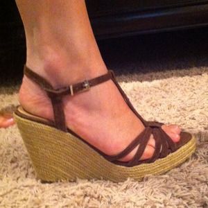 Reduced 😀 Colin Stuart Brown Wedge Sandal