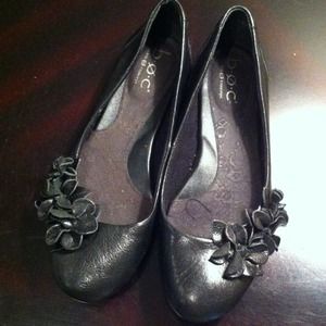 B.O.C Black Leather ballet flats