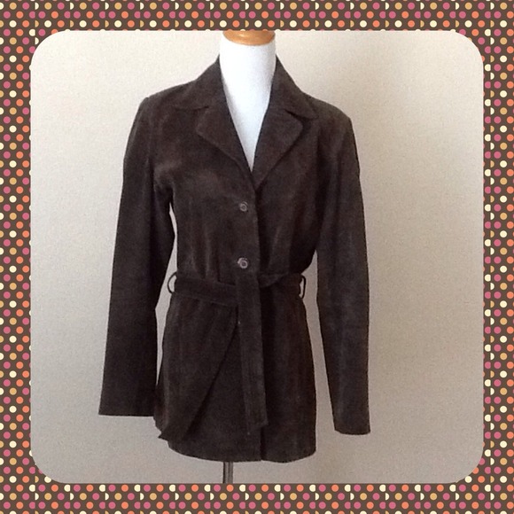 New York & Co Genuine Suede Leather Jacket - Picture 1 of 4