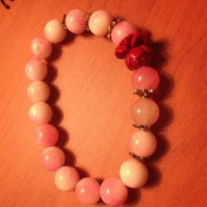Pink Jade lucky bracelet