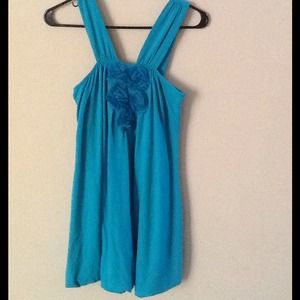 Teal cute summer dress