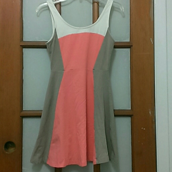 Color block skater dress