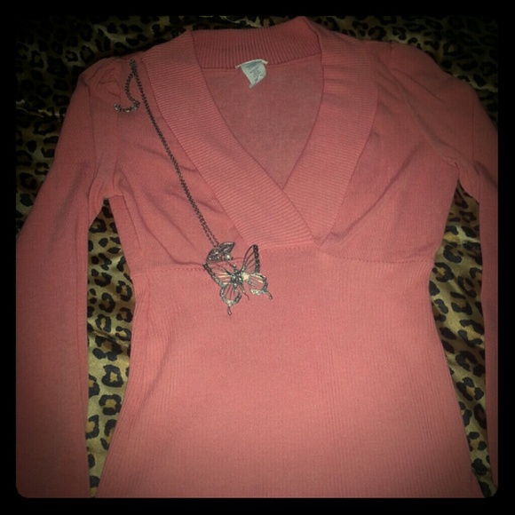 Long sleeve coral top