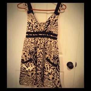 Mink pink animal print dress