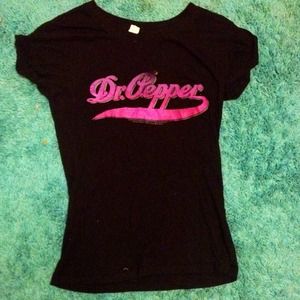 Black and Purple/Pink Dr Pepper Shirt