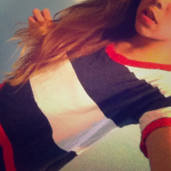 Red, white, and blue top!