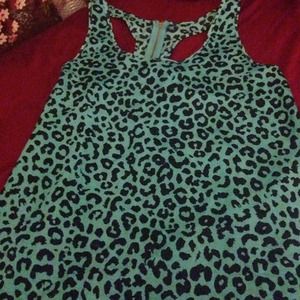 Aqua Cheetah Top