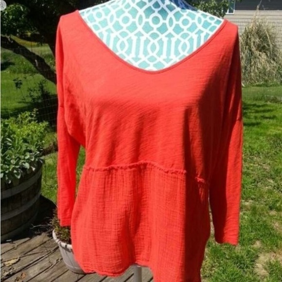 Anthropologie coral top - Picture 1 of 3