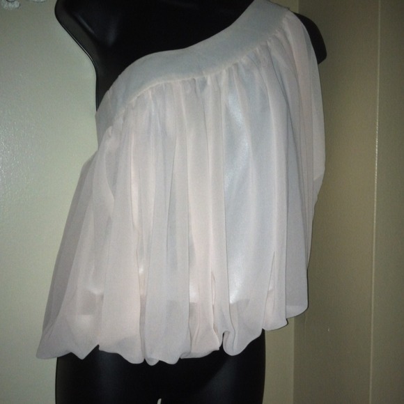 chiffon blouse one shoulder