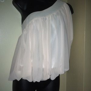 chiffon blouse one shoulder
