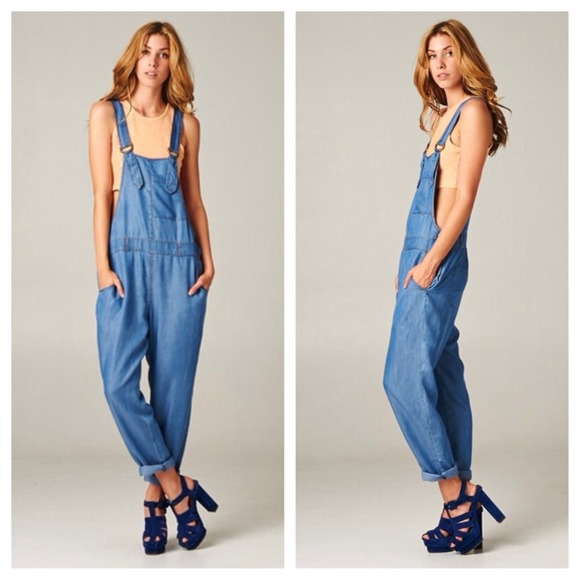 chambray overalls