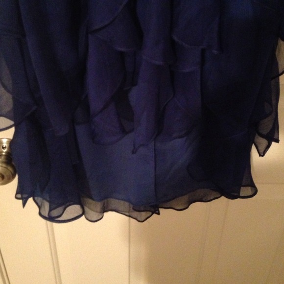 Blue One Strap Dress - Picture 3 of 4