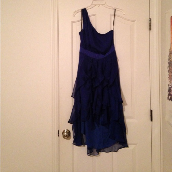 Blue One Strap Dress - Picture 4 of 4
