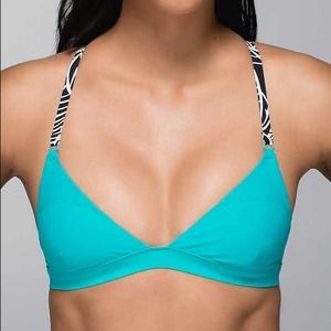 NWOT lululemon shanti surf bikini top blue tropics